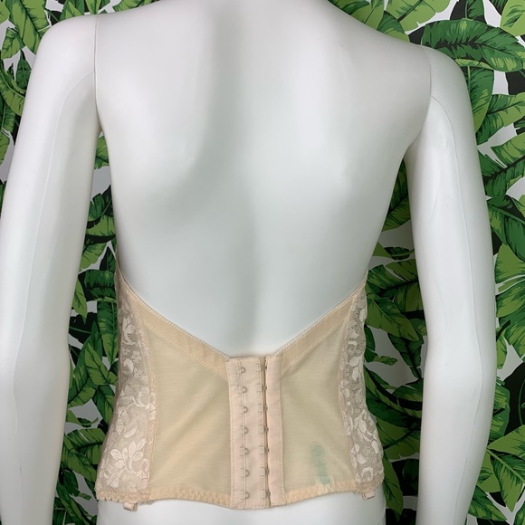 Vintage Carnival Bustier Corset 36B Underwire Long Line Backless Bra USA Made - Picture 3 of 8